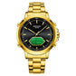 Dual Display Multi functional Night Light Waterproof Business Sports Watch Inspirational Watches