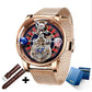 Relogio PINDU Fixed Roulette Watch Latest Design Quartz Watch Men Waterproof Leather Man Wristwatch Upgraded Version Inspirational Watches