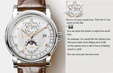 New LOBINNI Luxury Brand Seagull ST16K3-3A Automatic Mechanical Men&