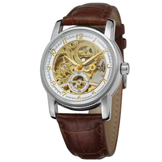 2026 Designer Luxury FORSINING Classic Mechanical Skeleton Man Watches Automatic Movement  Clock Waterproof Leather Wristwatch Inspirational Watches