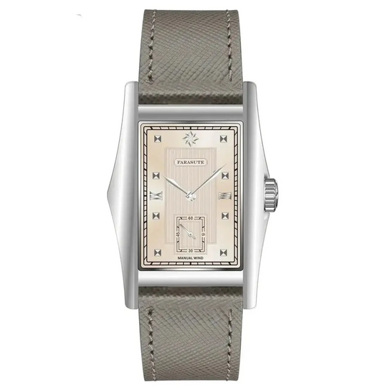 FARASUTE Creative Manual Square Customized Mechanical Movement Watch Men Luxury Sapphire Glass Small Second Wristwatches reloj Inspirational Watches