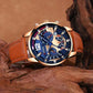 2PCS Set Fashion Calendar Watches Male Business Casual Brown Leather - Inspirational Watches