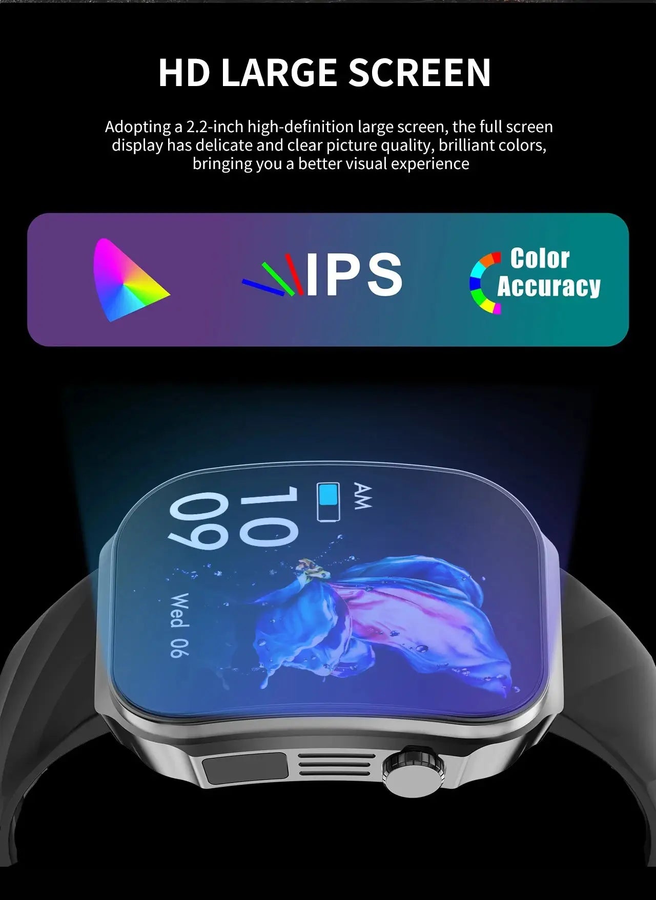 LIGE New 2.2-inch 3D Curved Screen Smart Watch With LED Light Thermometer Health Monitor Smartwatch BT Call Sports Fitness Watch Inspirational Watches