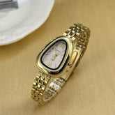 Brand Snake Head Dial Women Watch Luxury Ladies Quartz Watches Droplet Shaped Roman Numeral Steel Strap Wristwatches Gift Clock Inspirational Watches