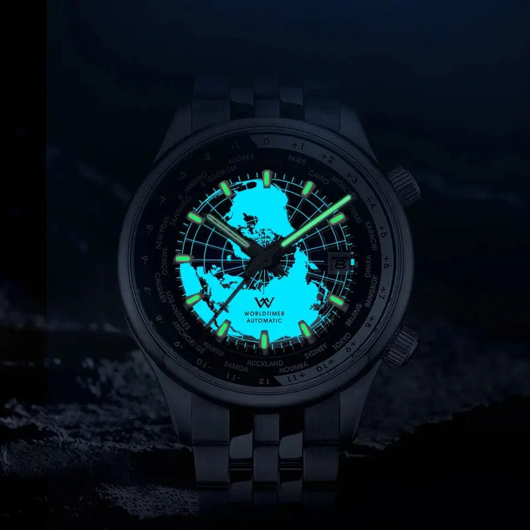 World Time Original Automatic Mechanical High Quality Sapphire Inspirational Watches