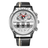 Luxury Mechanical Watch Unique Rotate Date Leather Strap Inspirational Watches