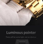 Men automatic watch luxury mechanical watches waterproof skeleton  wholesale stainless steel gift watch Inspirational Watches