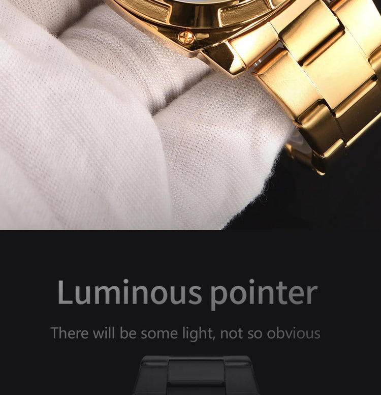 Men automatic watch luxury mechanical watches waterproof skeleton  wholesale stainless steel gift watch Inspirational Watches