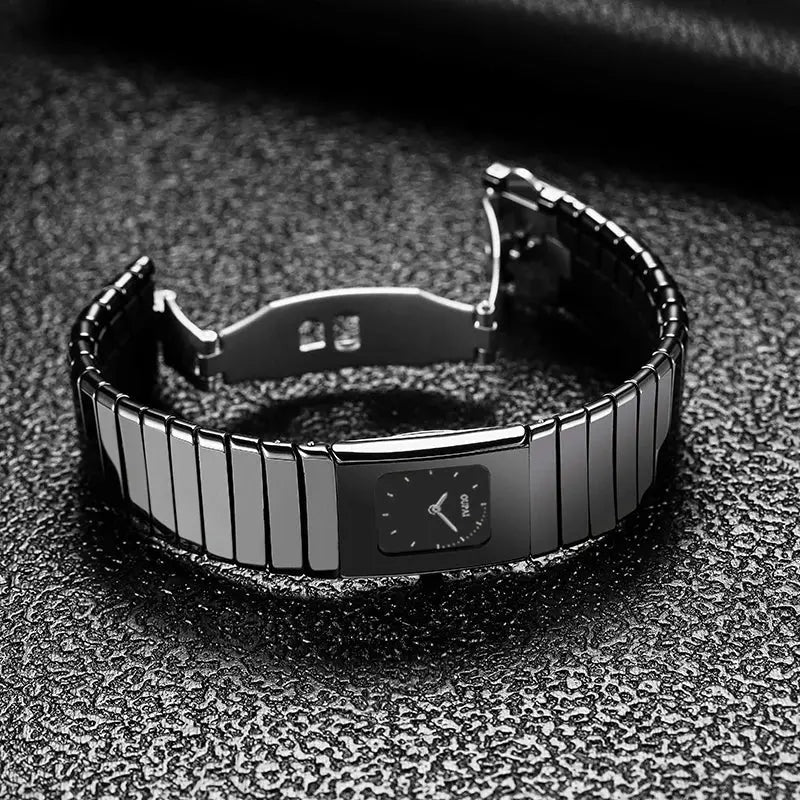 Black Ceramic Square Ladies Watch Inspirational Watches