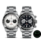 Panda Retro Sport Chronograph Luxury Quartz Watch For Men Sapphire mirror 10Bar Waterproof - Inspirational Watches