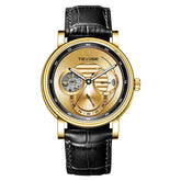 Automatic Mechanical Skeleton Watch Leather Strap Inspirational Watches