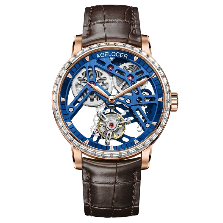 Tourbillon Luxury Skeleton Manual Mechanical Inspirational Watches