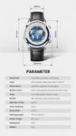 World Time Luxury Business Formal Automatic Mechanical Inspirational Watches