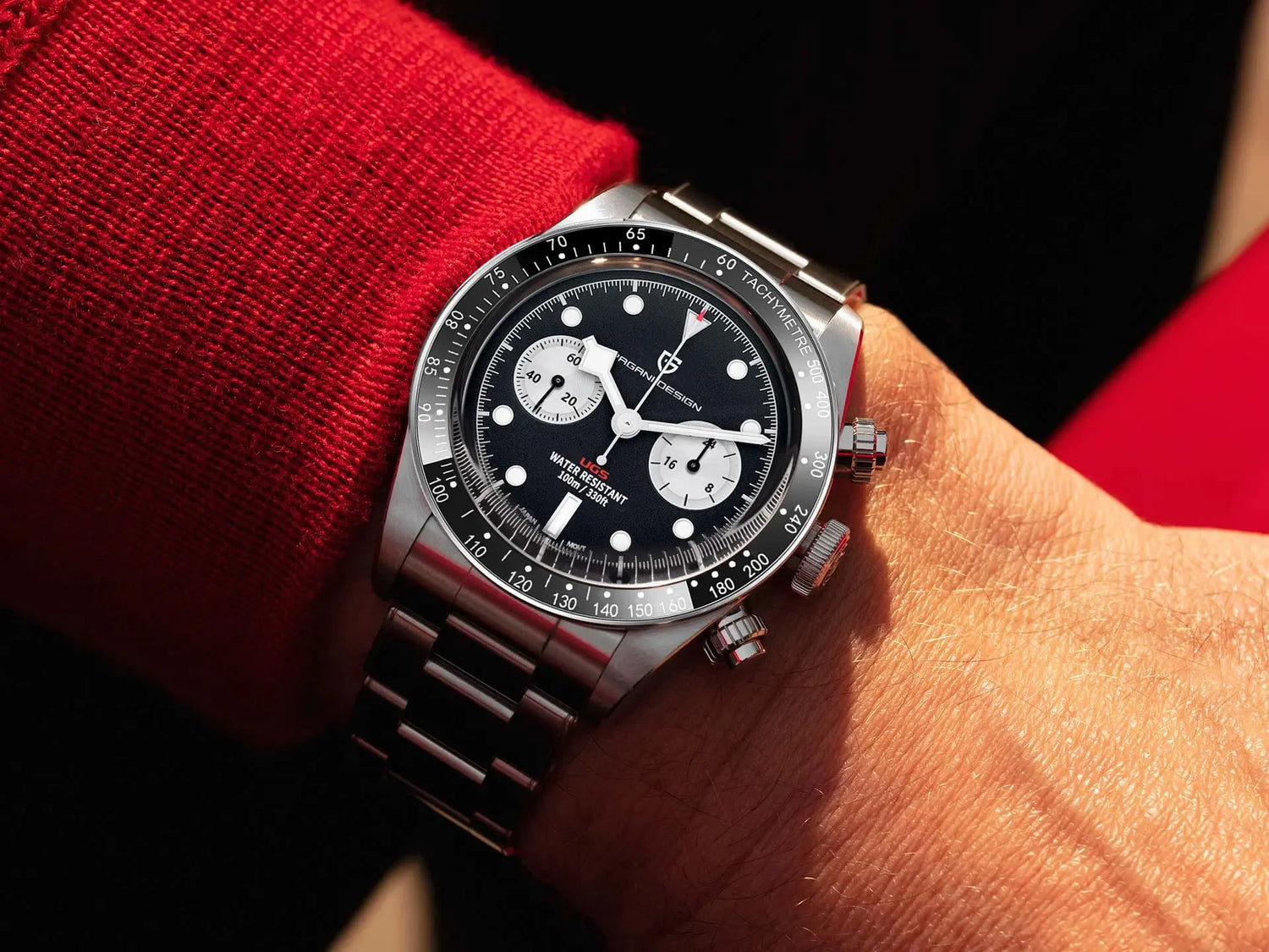 Panda Retro Sport Chronograph Luxury Quartz Watch For Men Sapphire mirror 10Bar Waterproof - Inspirational Watches