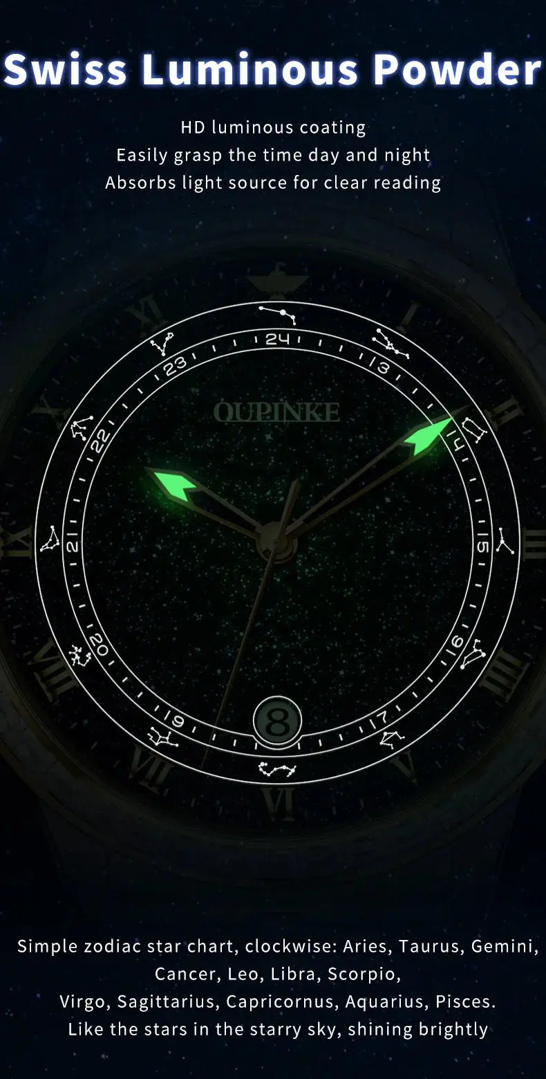 Original Automatic Watch for Men Luxury Japanese Diamond Luminous Inspirational Watches