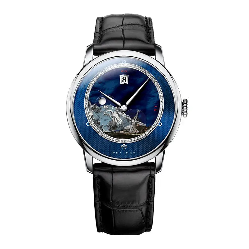 Original Painting Dial automatic Sapphire Crystal Glass Watch - Inspirational Watches
