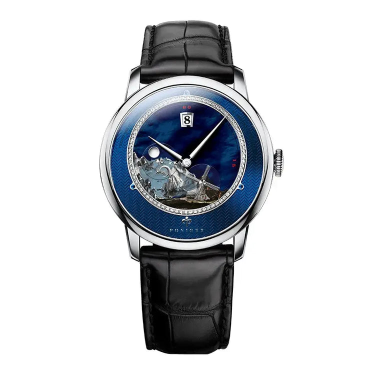 Original Painting Dial automatic Sapphire Crystal Glass Watch - Inspirational Watches