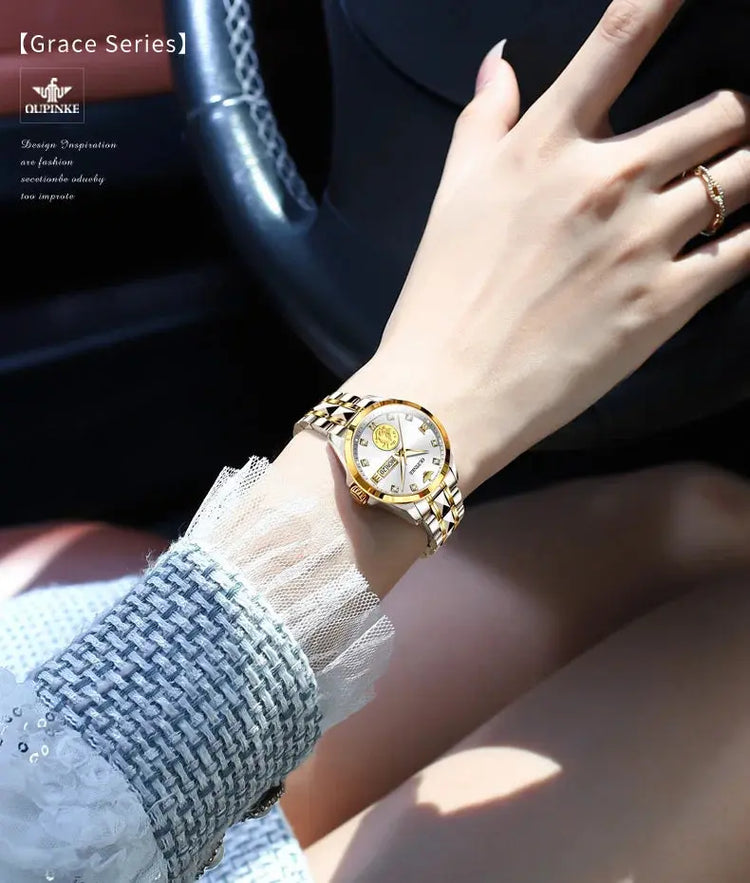 Gold Phoenix Women Luxury Swiss Certified Automatic Mechanical Watch - Inspirational Watches