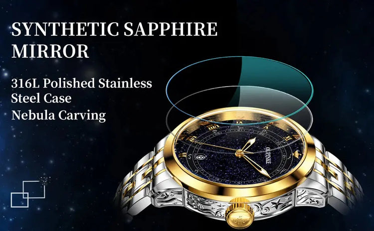 Original Automatic Watch for Men Luxury Japanese Diamond Luminous Inspirational Watches