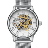 Mechanical Hand Wind Watch for Men Top Brand Luxury Fashion Skeleton Mesh Strap Wristwatch Male Clock Montre Homme Drop Shipping Inspirational Watches