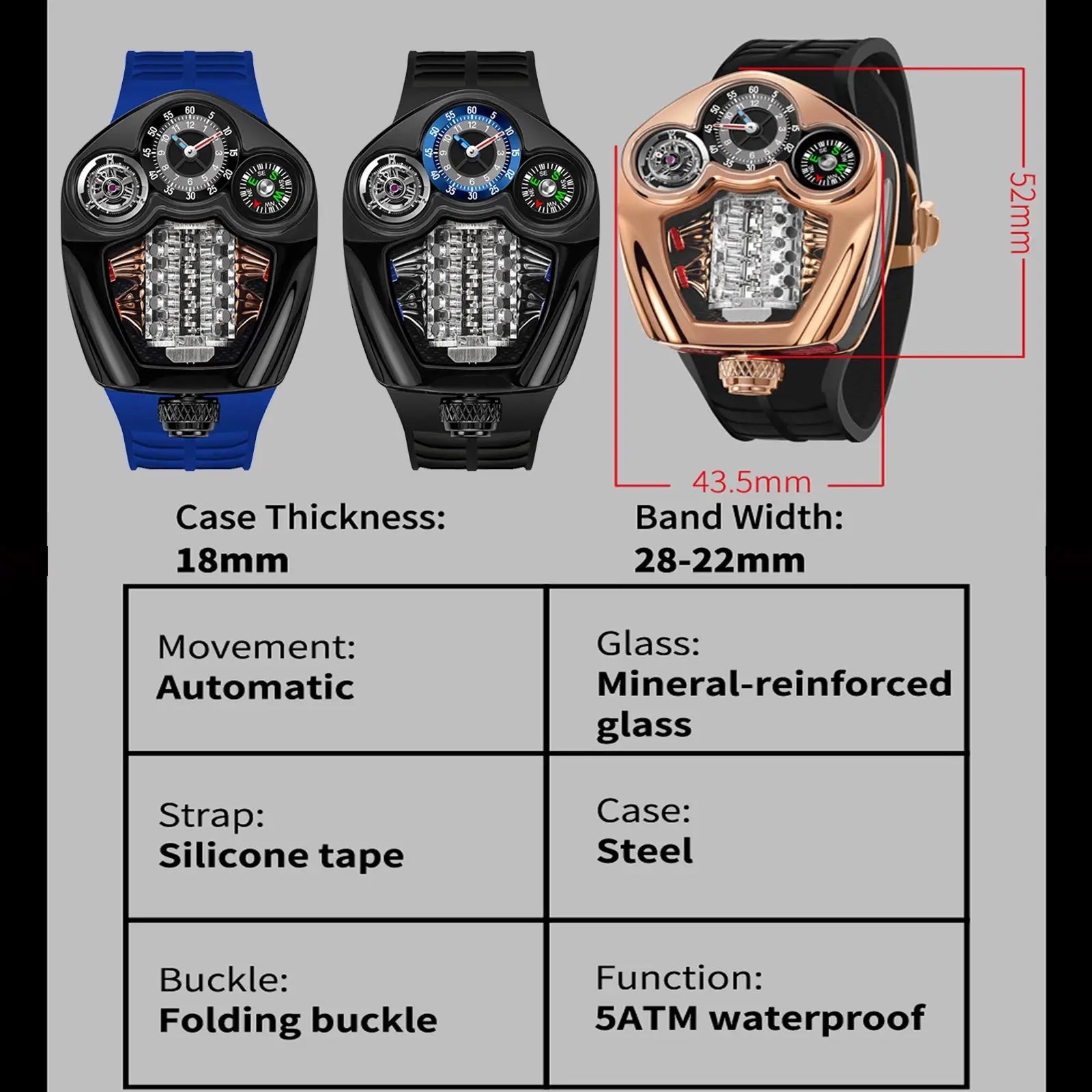 Swiss quartz 762 movement luxurious watch Inspirational Watches