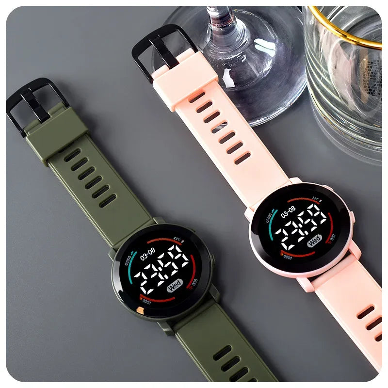 Waterproof LED Digital Luminous Kids Sports Watch Inspirational Watches