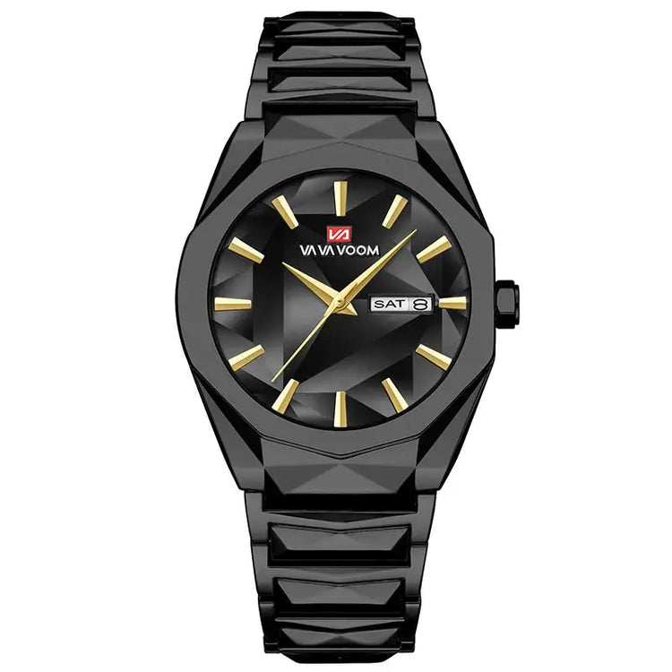Geometric Stainless Steel Quartz Watch