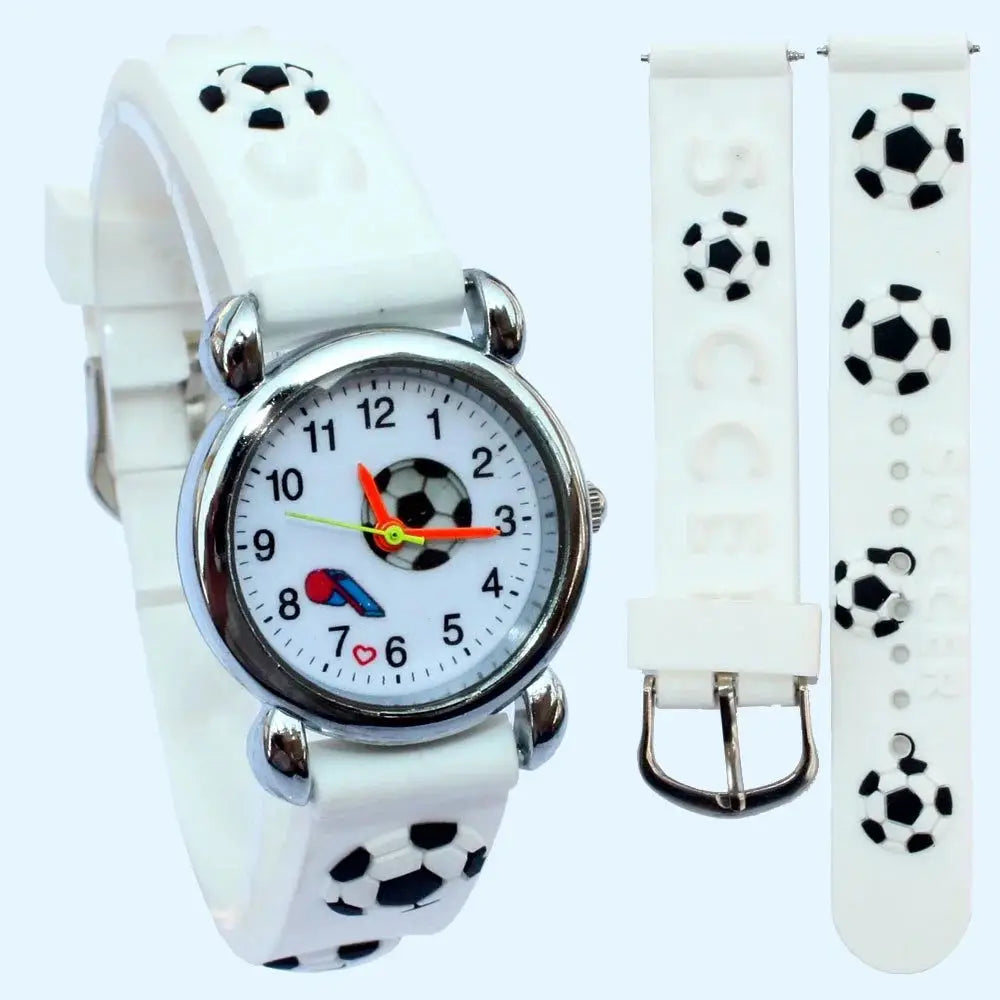 Sport Football Style 3D Watch Silicone Band Children Quartz Watch Boy Watch Girls Watch Cartoon Analog Wristwatch Inspirational Watches