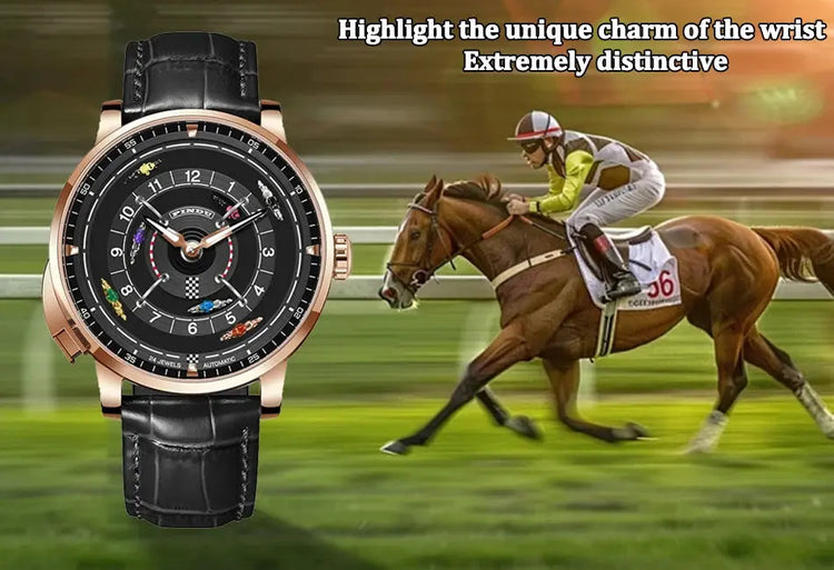 Horse Gambling Full Automatic Mechanical Inspirational Watches