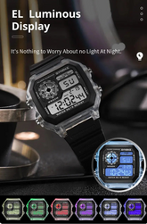 Digital Sports Luminous Multifunction Waterproof watch Inspirational Watches