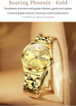 Gold Phoenix Women Luxury Swiss Certified Automatic Mechanical Watch - Inspirational Watches