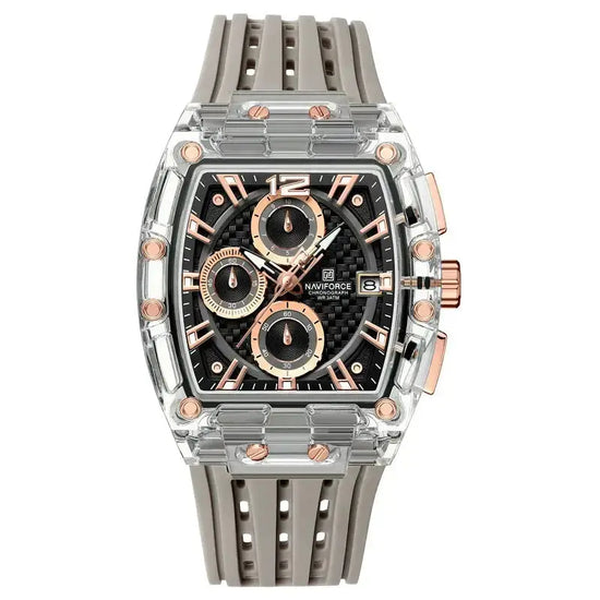 Transparent Tonneau Chronograph Watch