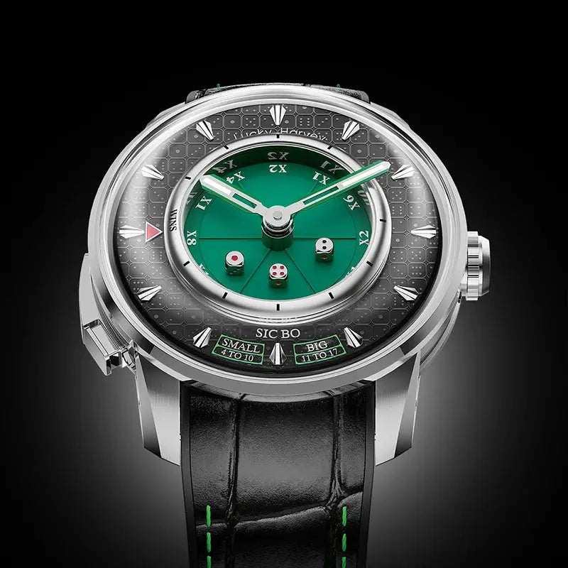 Dice game Automatic Mechanical 2.5MM Micro-carving Cambered Inspirational Watches