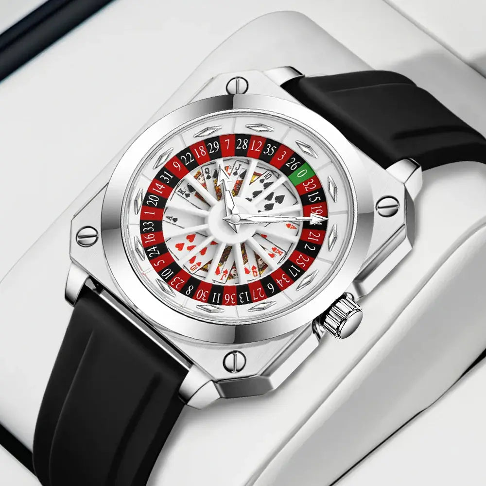Roulette Sports Style Fashion Night Light Square Watch Inspirational Watches