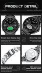 Dual Display Multi functional Night Light Waterproof Business Sports Watch Inspirational Watches