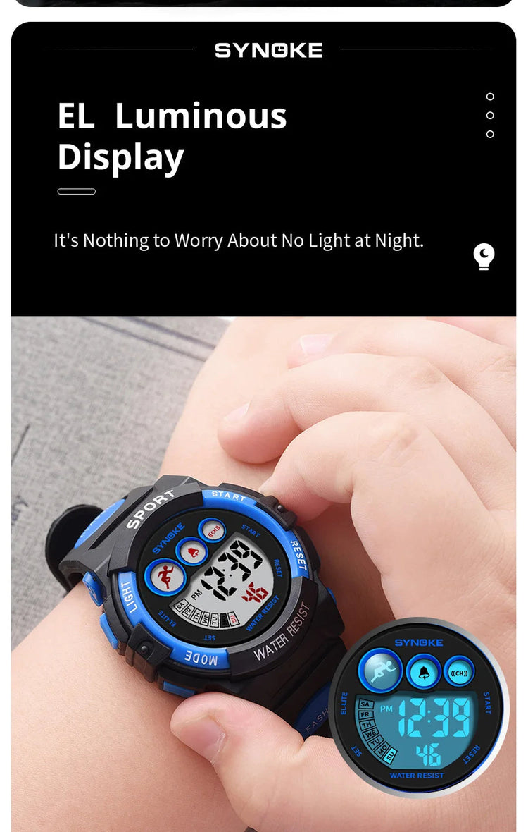 30M Waterproof Electronic Kids Sports Watch Inspirational Watches