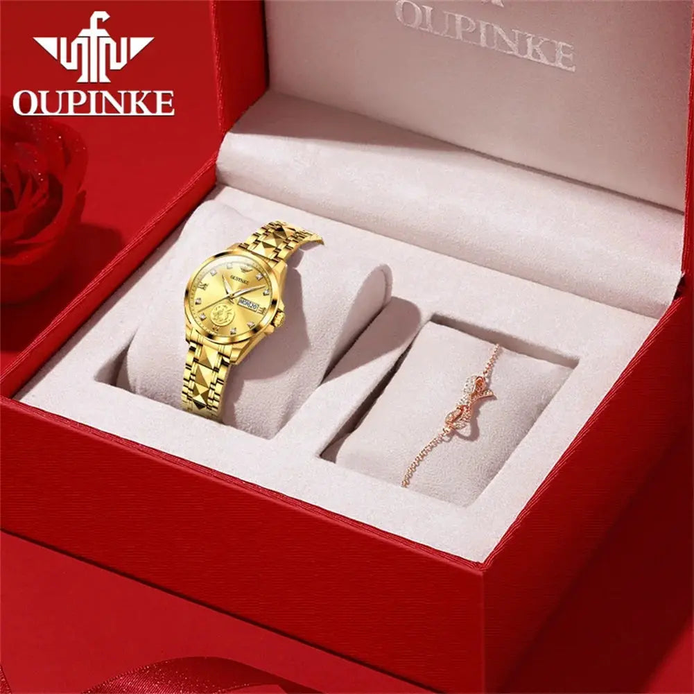 Gold Phoenix Women Luxury Swiss Certified Automatic Mechanical Watch - Inspirational Watches