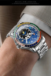 Original Design Diamond Constellation Rotating Dial Automatic Mechanical Inspirational Watches