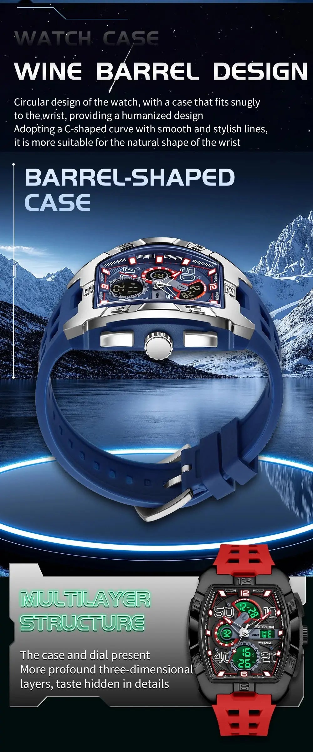 Fashion Chronograph Multi-function Electronic watch - Inspirational Watches