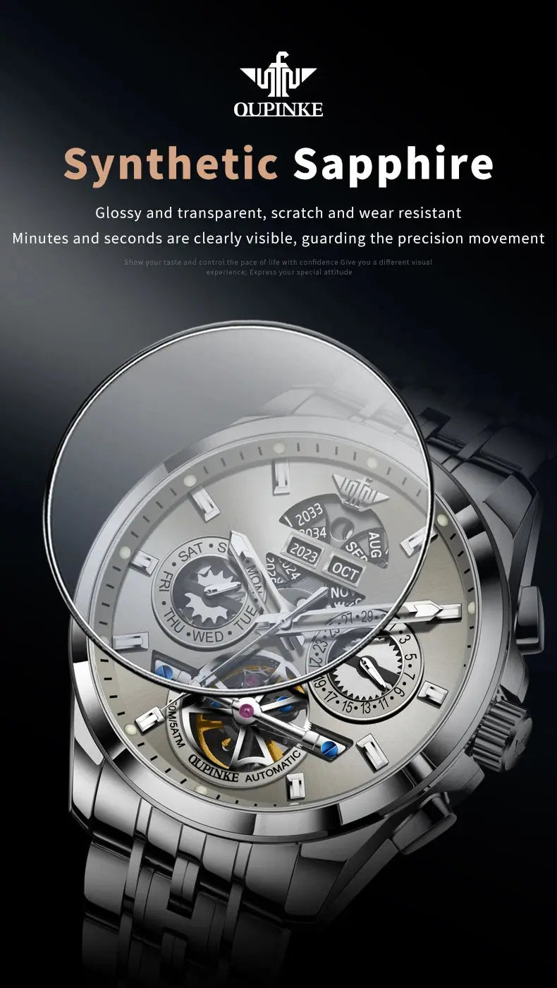 Automatic Luxury Waterproof Hollow Skeleton Watch - Inspirational Watches