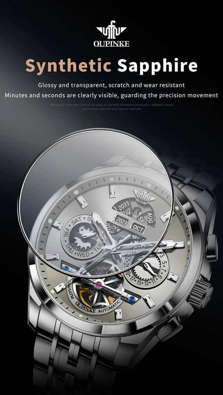 Automatic Luxury Waterproof Hollow Skeleton Watch - Inspirational Watches