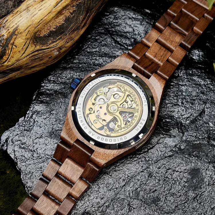 Automatic Watches Luxury Wooden Hollow Mechanical Watch Inspirational Watches