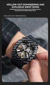 Fully automatic skeleton mechanical watch, fashionable personality, luxury hot men&