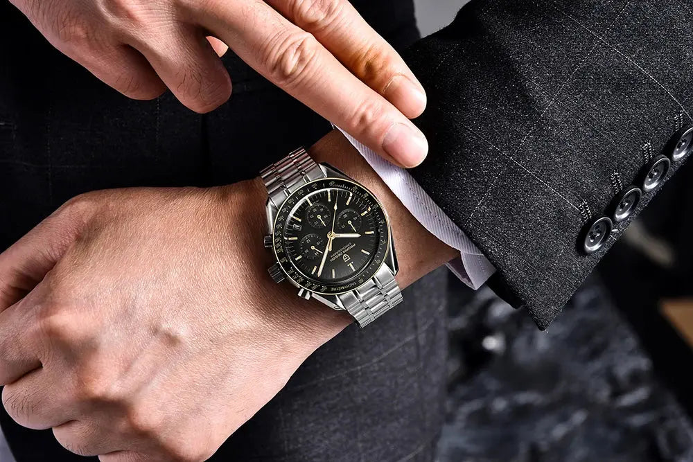Luxury Business Mens Watches Chronograph AR Sapphire Mirror Waterproof - Inspirational Watches