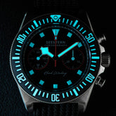 SEESTERN Chronograph Man of Watch Mechanical Tianjin ST1901 Movement Sapphire Wristwatches Nylon Sticker Strap Luminous Skeleton Inspirational Watches