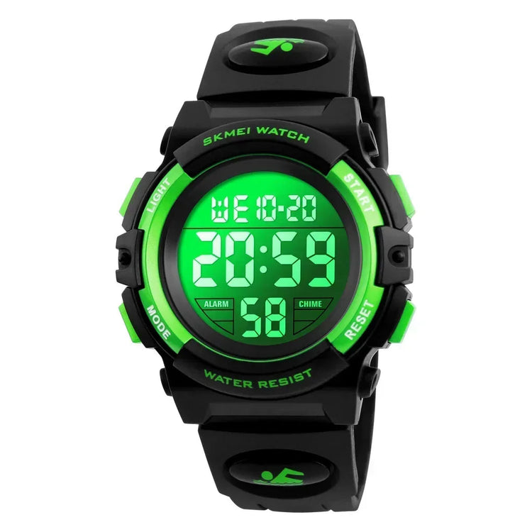 LED light Display Digital Alarm Clock 5Bar Waterproof Kids Sports Watch Inspirational Watches