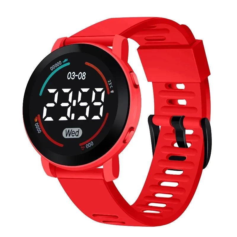 Waterproof LED Digital Luminous Kids Sports Watch Inspirational Watches