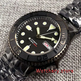 Domed Sapphire Glass NH36 Automatic Movement 200m Waterproof 120 Clicks Black Green Luminous Watch - Inspirational Watches