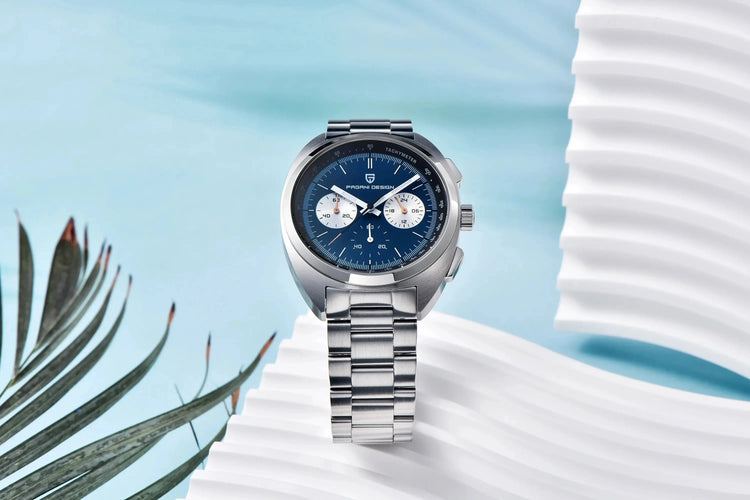 Luxury 40mm Stainless Steel Sports Watch with Chronograph - Inspirational Watches