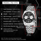 Sports Quartz Chronograph Men Luxury Watches Sapphire Stainless Steel Diving Clock Inspirational Watches